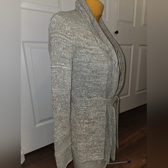 J. Jill Taupe Long Sweater Size XS Silk Blend - Picture 2 of 9